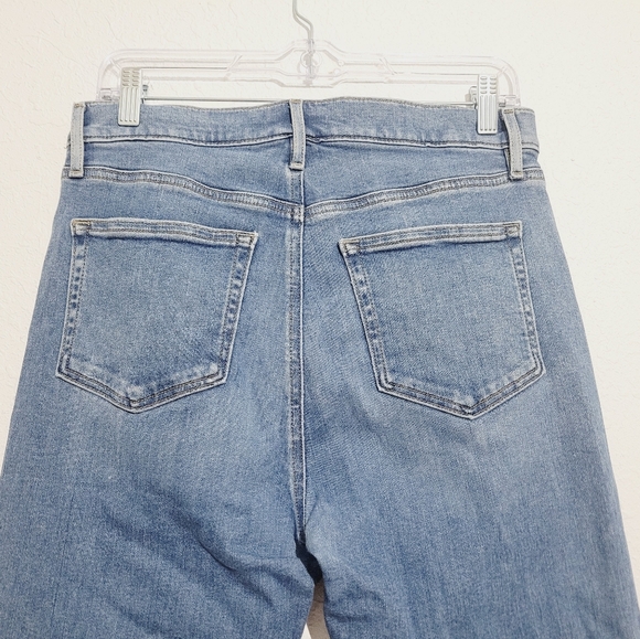 LOFT Modern Skinny Jeans Women’s Size 29 / 8 Blue Distressed Raw Hem Stretch - Picture 5 of 13